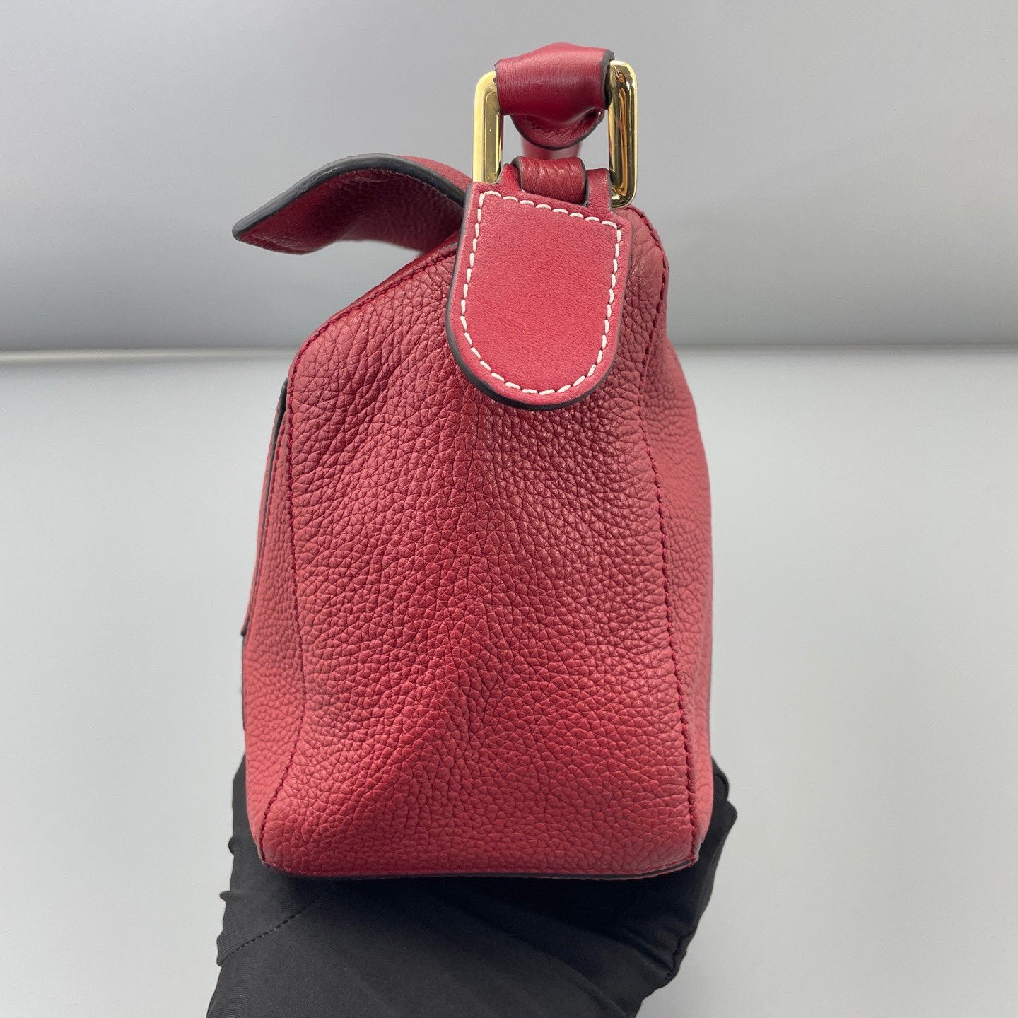 Loewe - Puzzle Bag - Grained leather - Burgundy - (small)