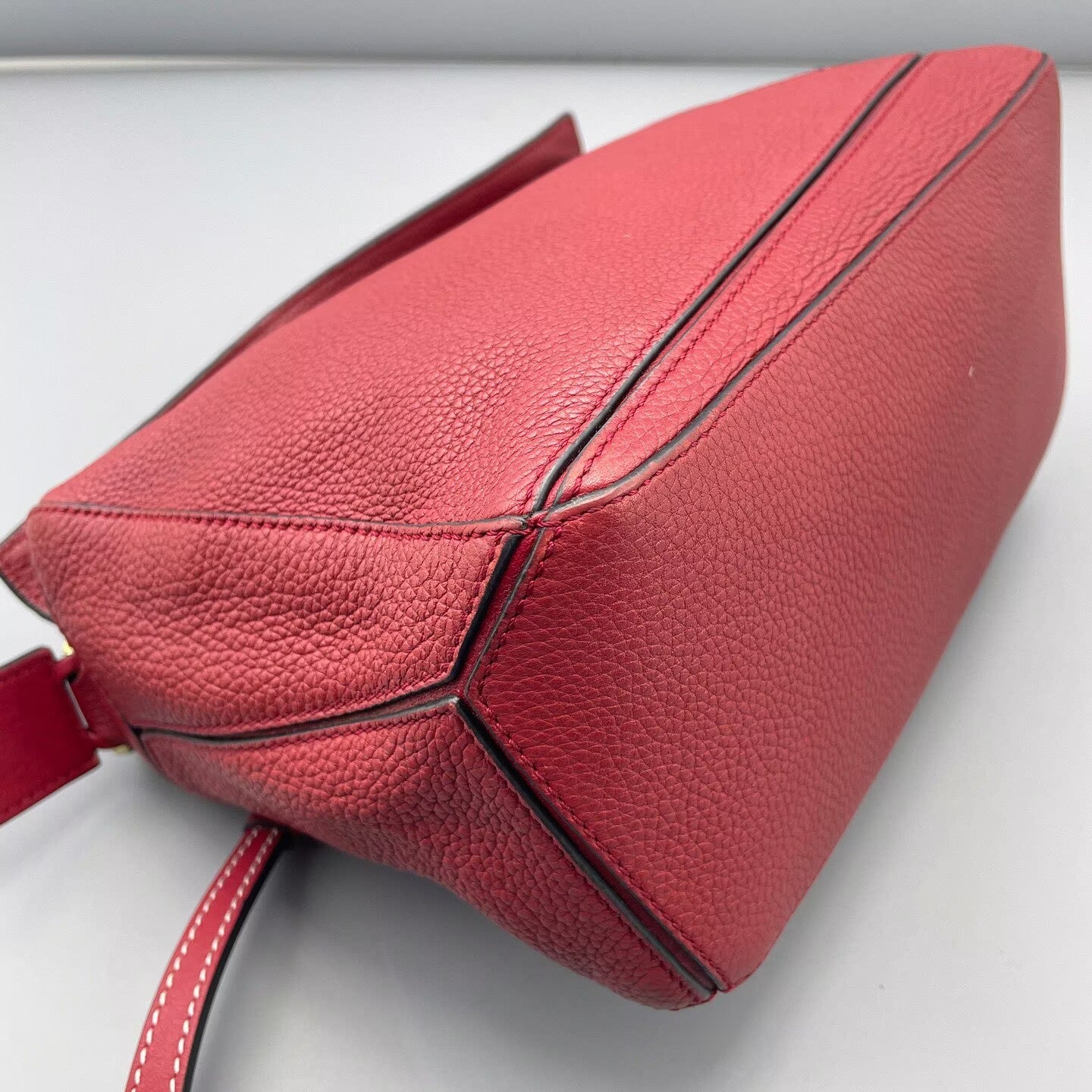 Loewe - Puzzle Bag - Grained leather - Burgundy - (small)