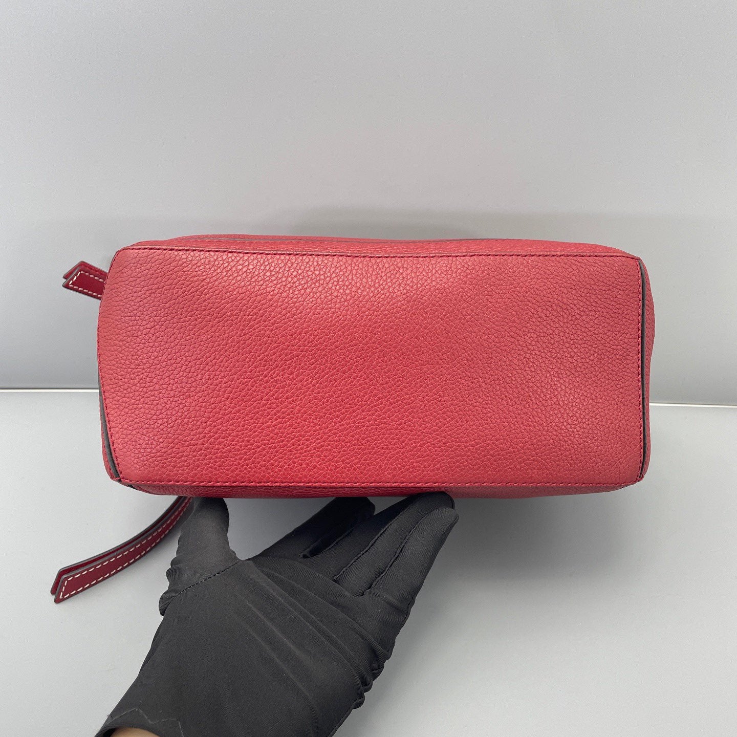 Loewe - Puzzle Bag - Grained leather - Burgundy - (small)