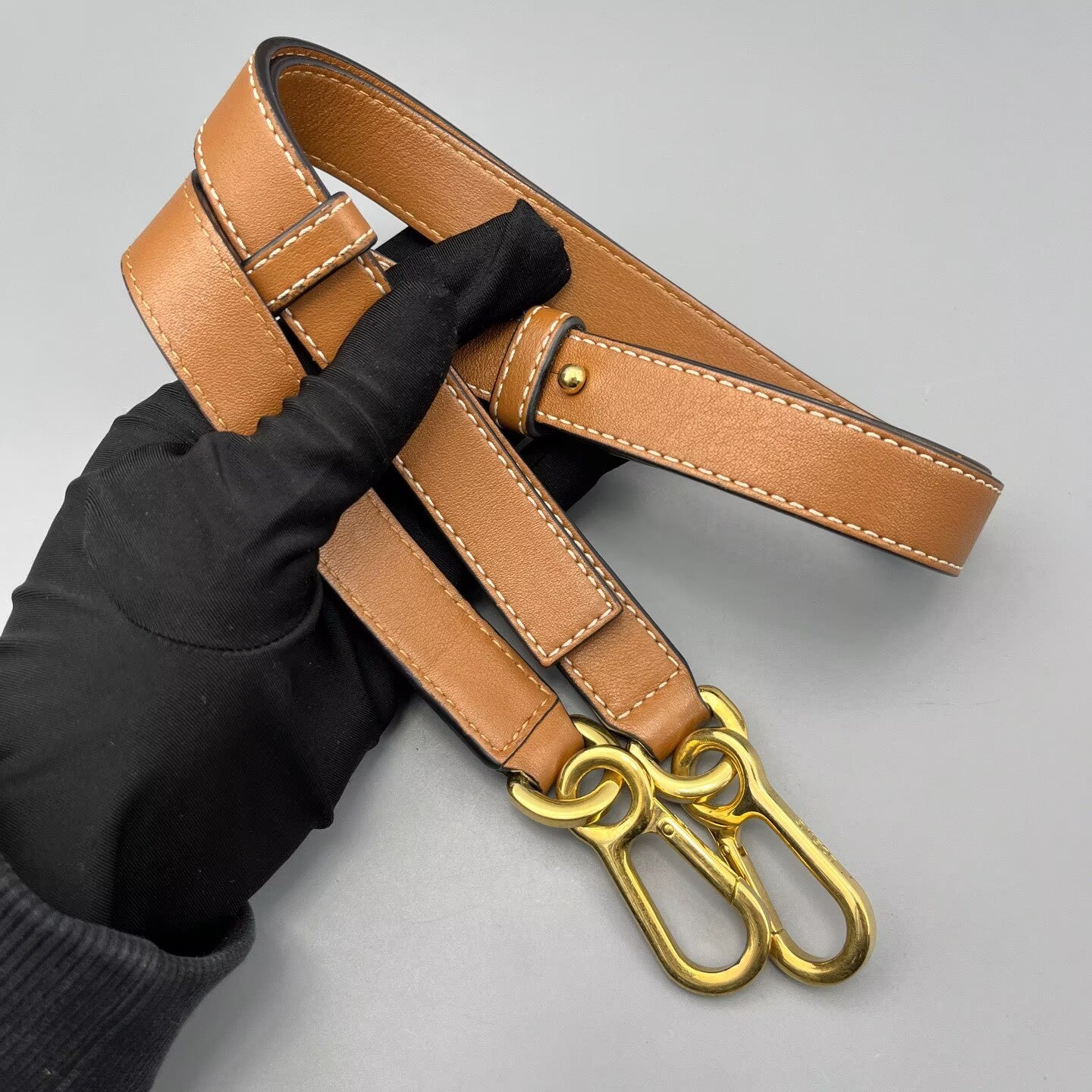 LOEWE - Puzzle Bag - Pebbled calfskin leather - Caramel with Gold-Tone Hardware - (small)