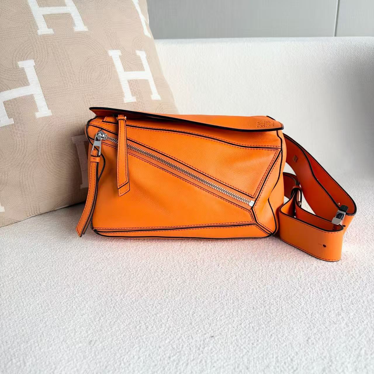 Loewe - Puzzle - Cowhide leather - Orange - (Small)