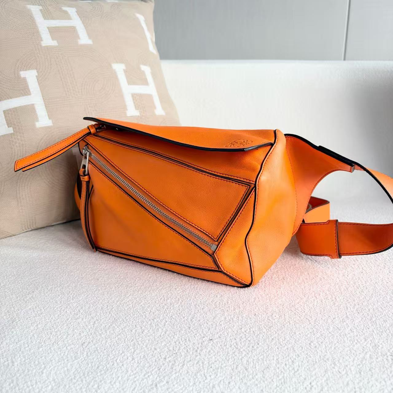 Loewe - Puzzle - Cowhide leather - Orange - (Small)