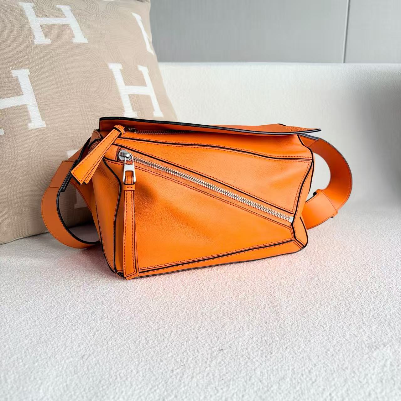 Loewe - Puzzle - Cowhide leather - Orange - (Small)
