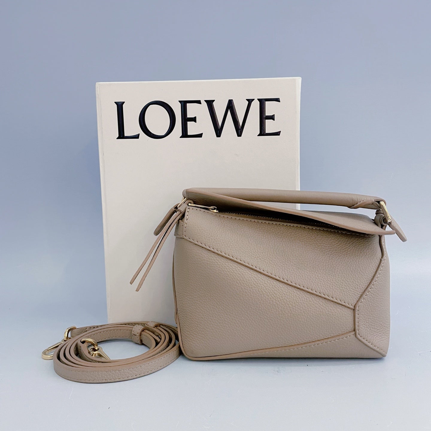 LOEWE - Puzzle Edge - Leather - Beige - (mini)