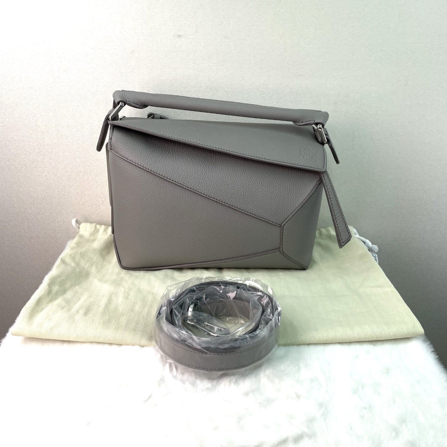 Loewe - Puzzle Edge - Leather - Grey - (small)