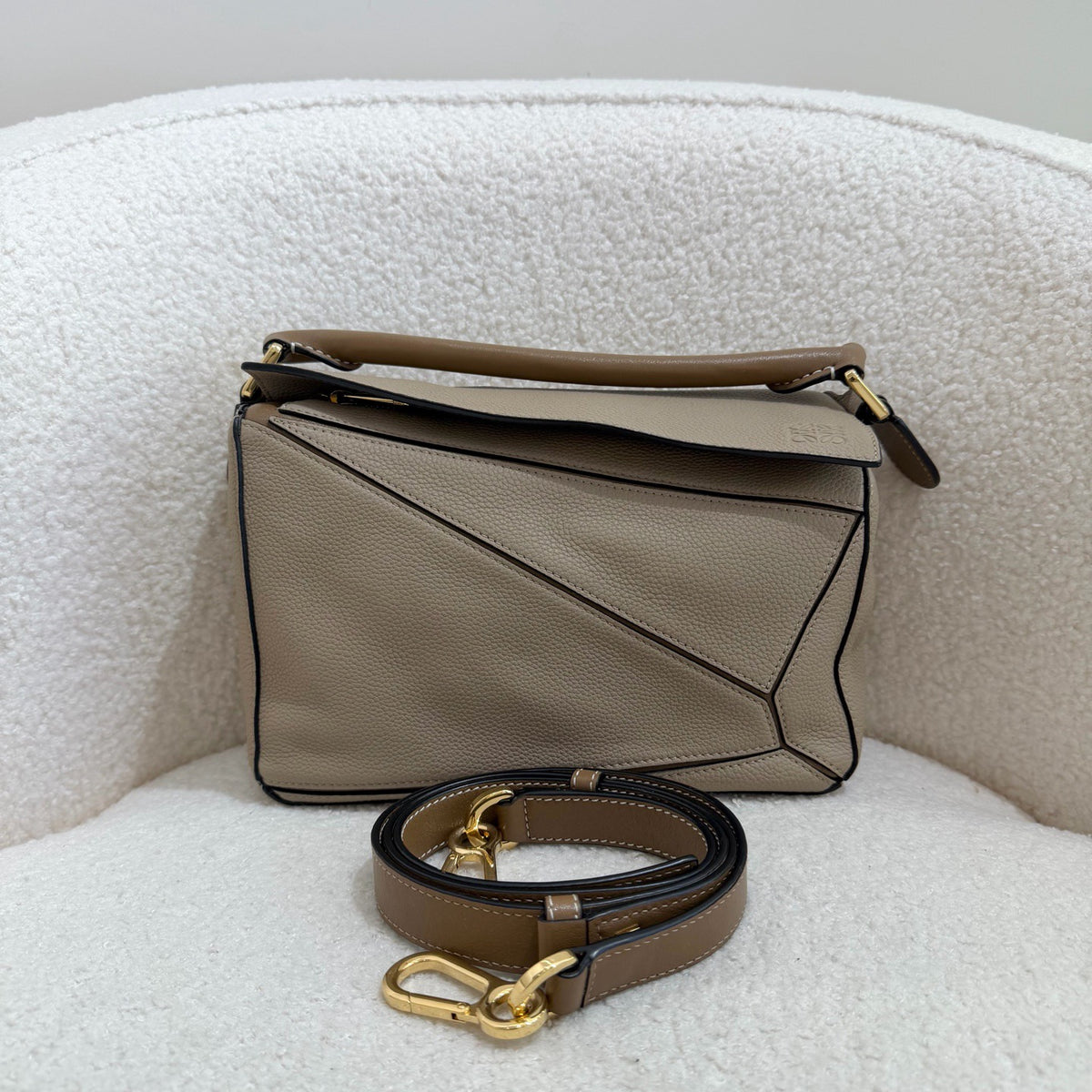 Loewe - Puzzle Edge - Leather - Grey - (small)