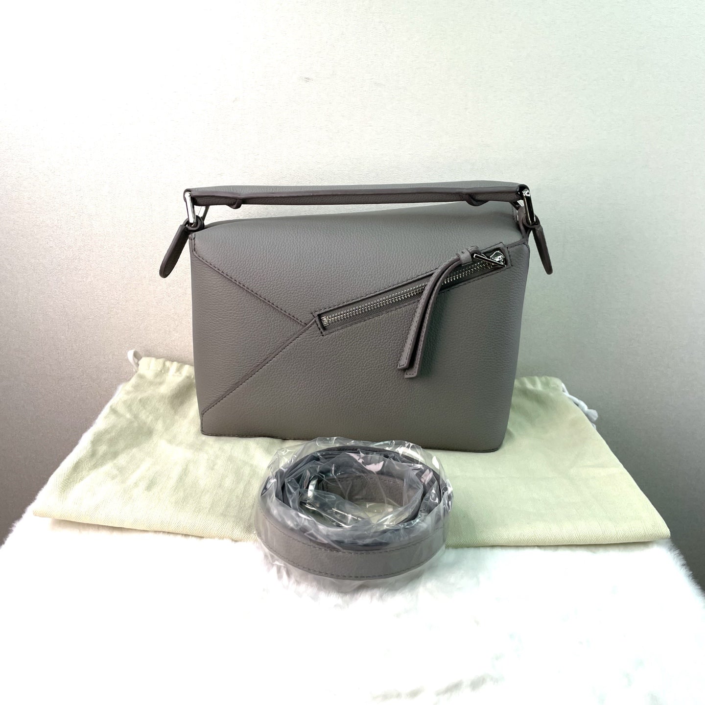 Loewe - Puzzle Edge - Leather - Grey - (small)