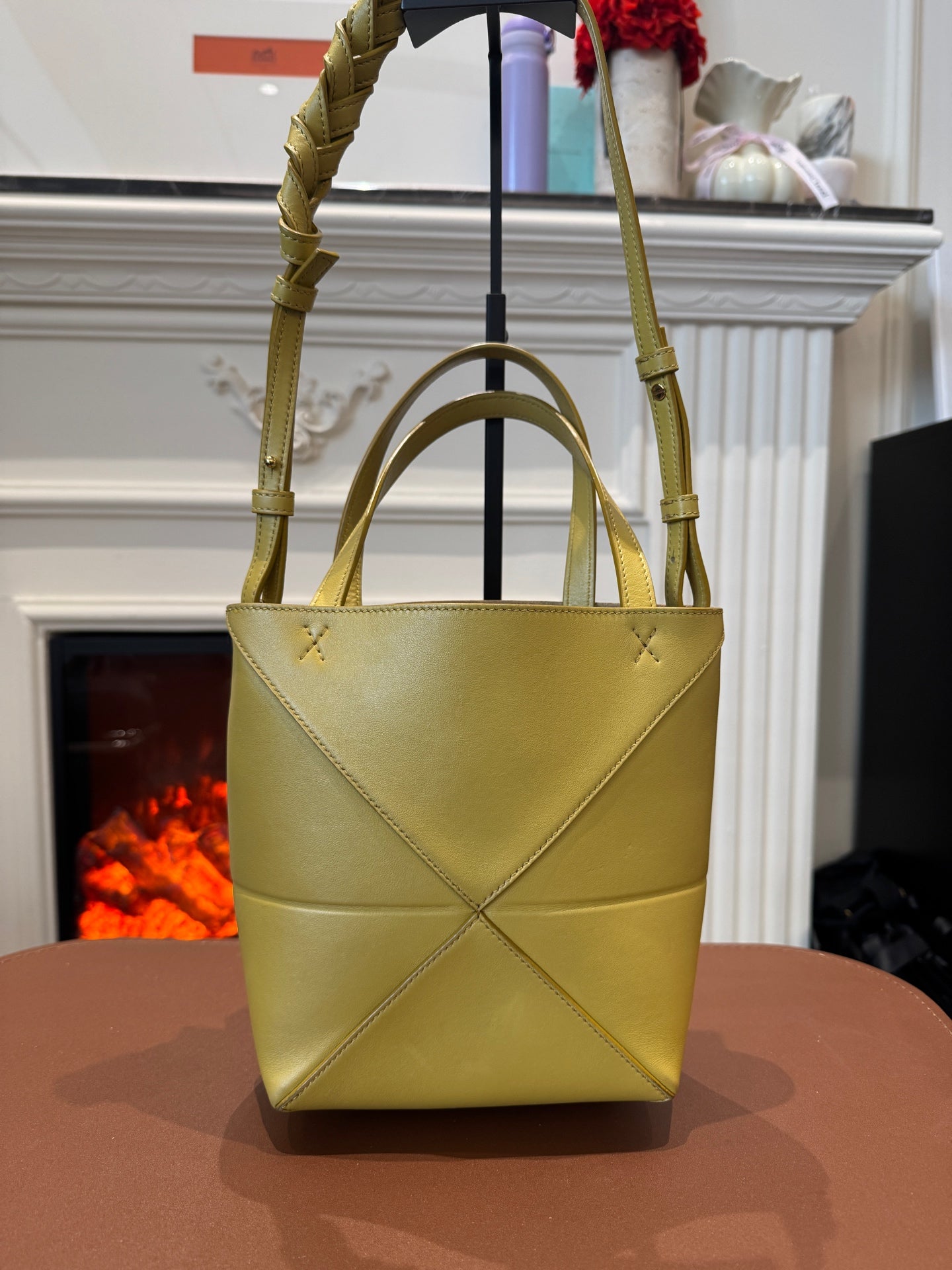 Loewe - Puzzle Fold mini - Leather - Yellow - (mini)