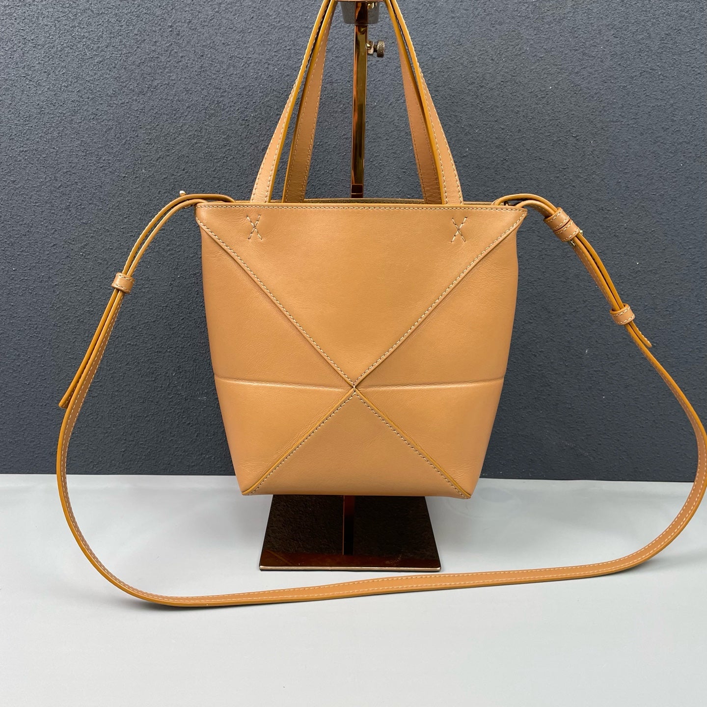 Loewe - Puzzle Fold Tote Bag - Calfskin leather - Toffee - (Small)
