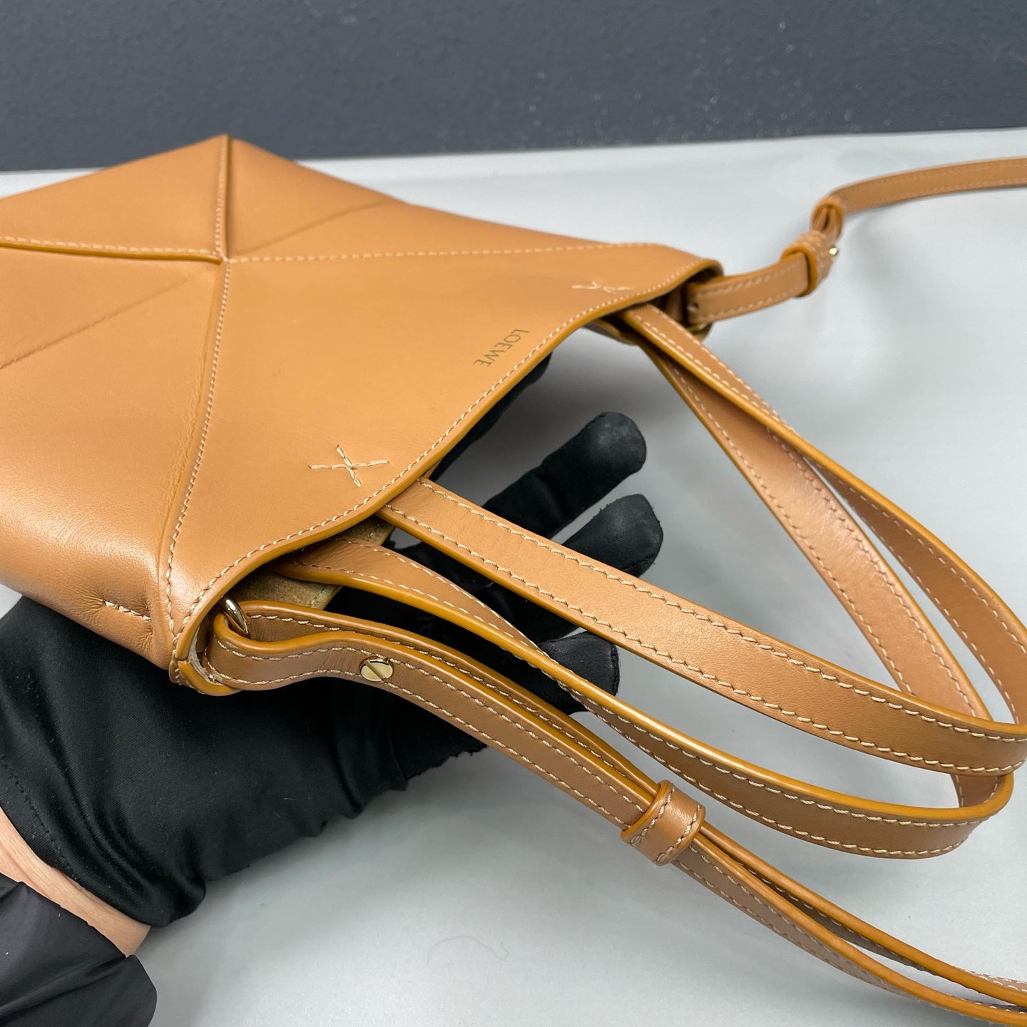 Loewe - Puzzle Fold Tote Bag - Calfskin leather - Toffee - (Small)