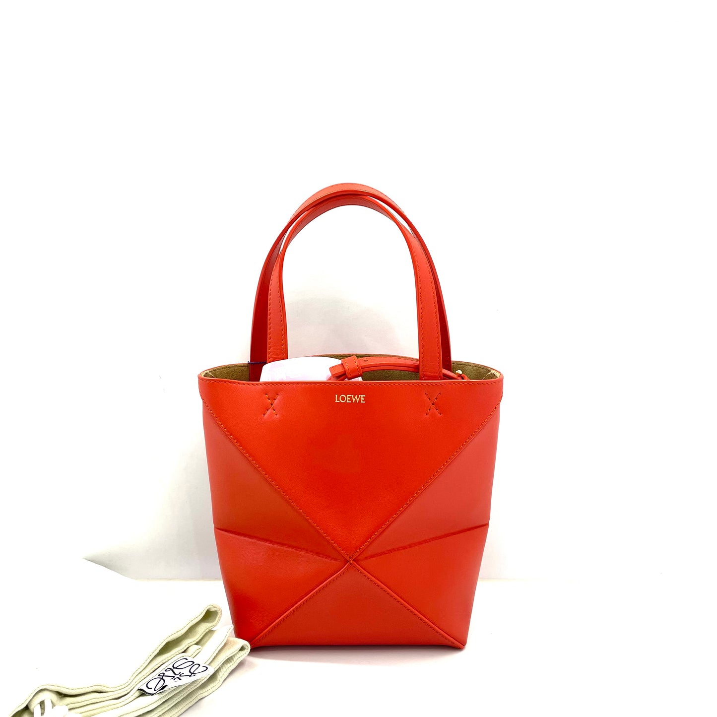 Loewe - Puzzle Fold Tote - Leather - Orange - (mini)