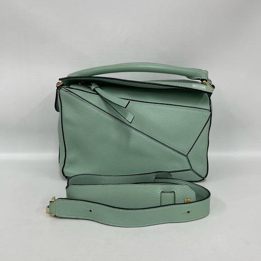 Loewe - Puzzle - Grained calfskin leather - Apple Green with Gold-Tone Hardware - (Small)