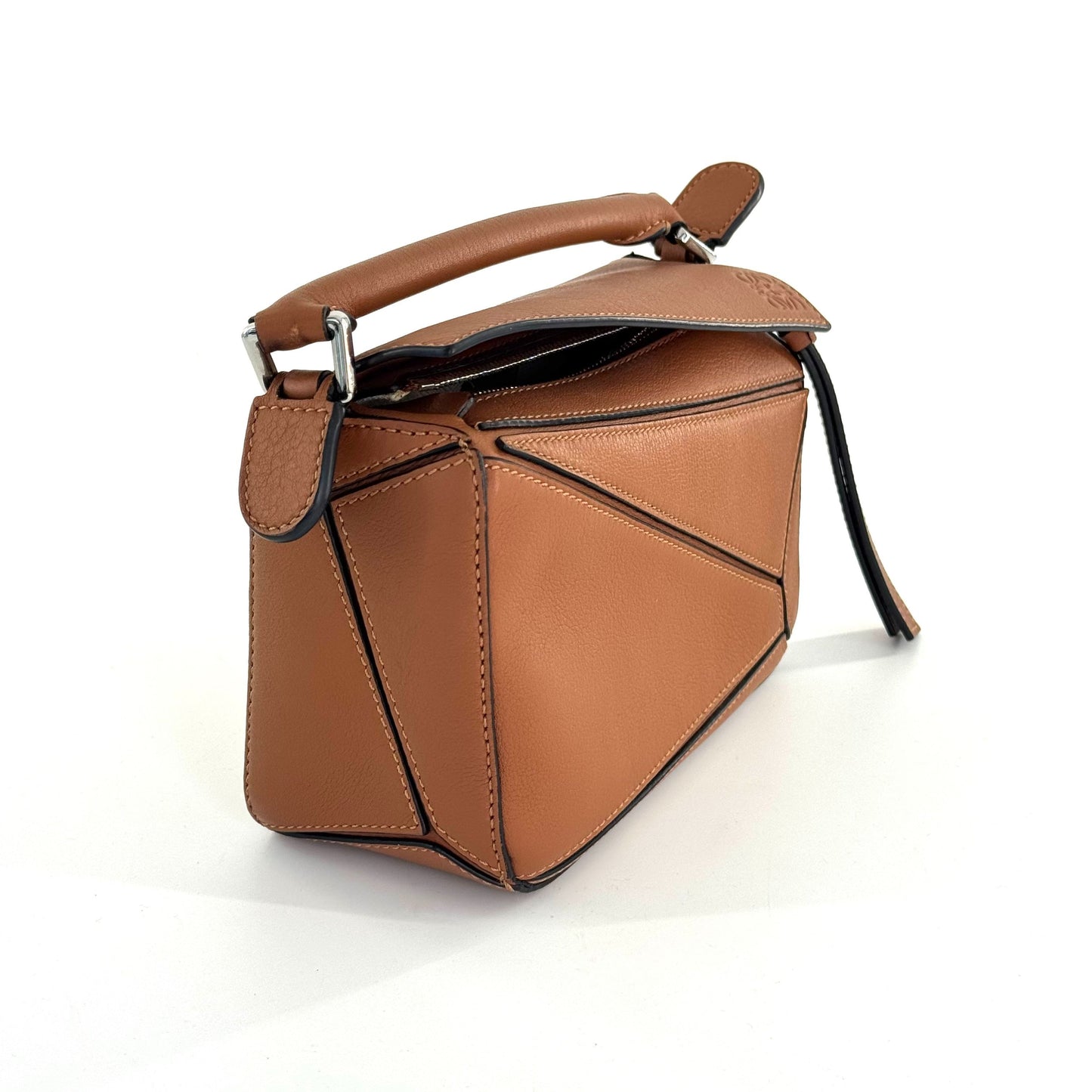 Loewe - Puzzle - Grained calfskin leather - Brown - (mini)