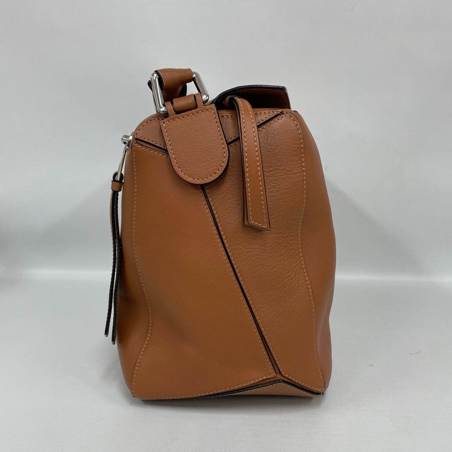 Loewe - Puzzle - Grained calfskin leather - Caramel with Silver-Tone Hardware - (large)