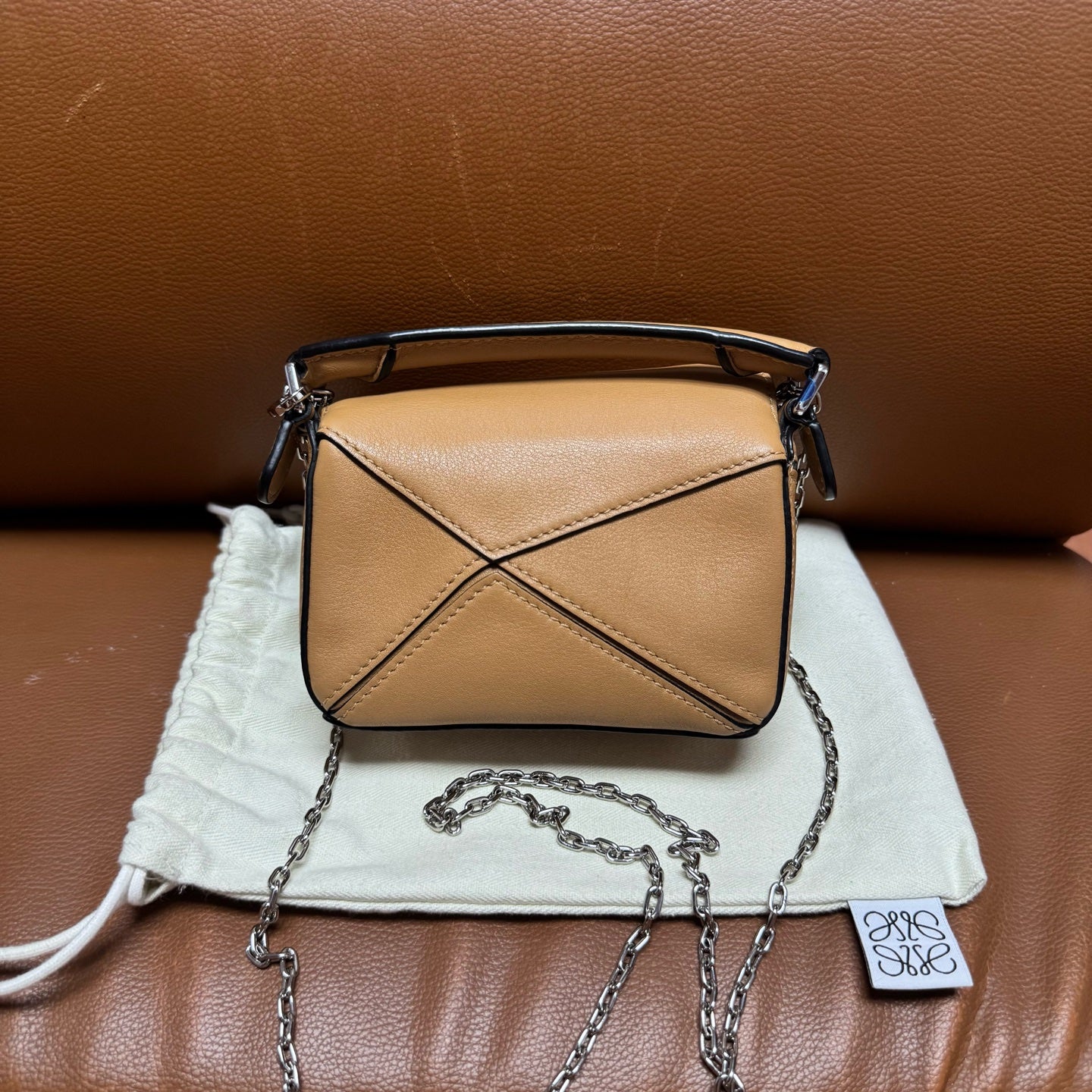 Loewe - Puzzle - Leather - Beige - (mini)