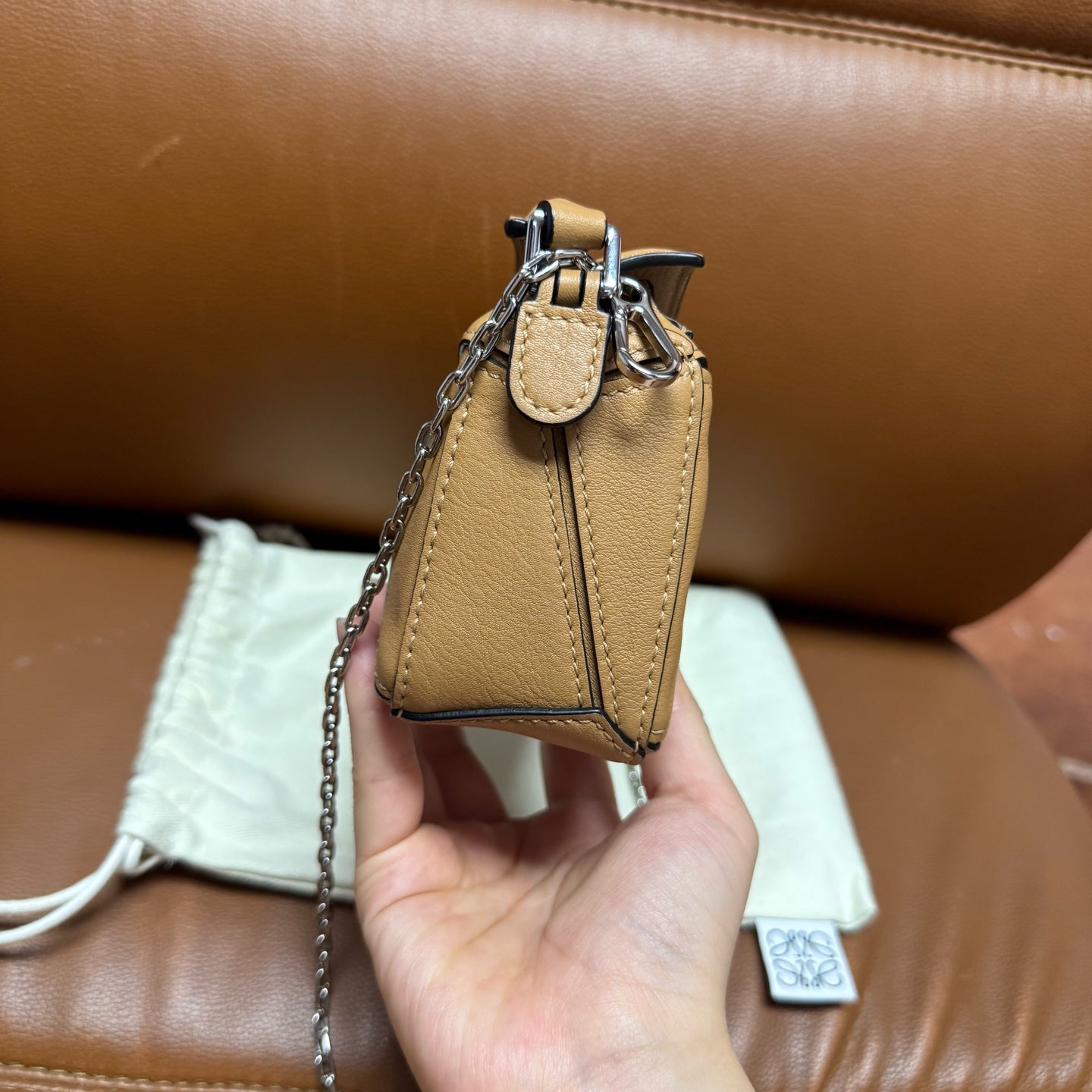 Loewe - Puzzle - Leather - Beige - (mini)