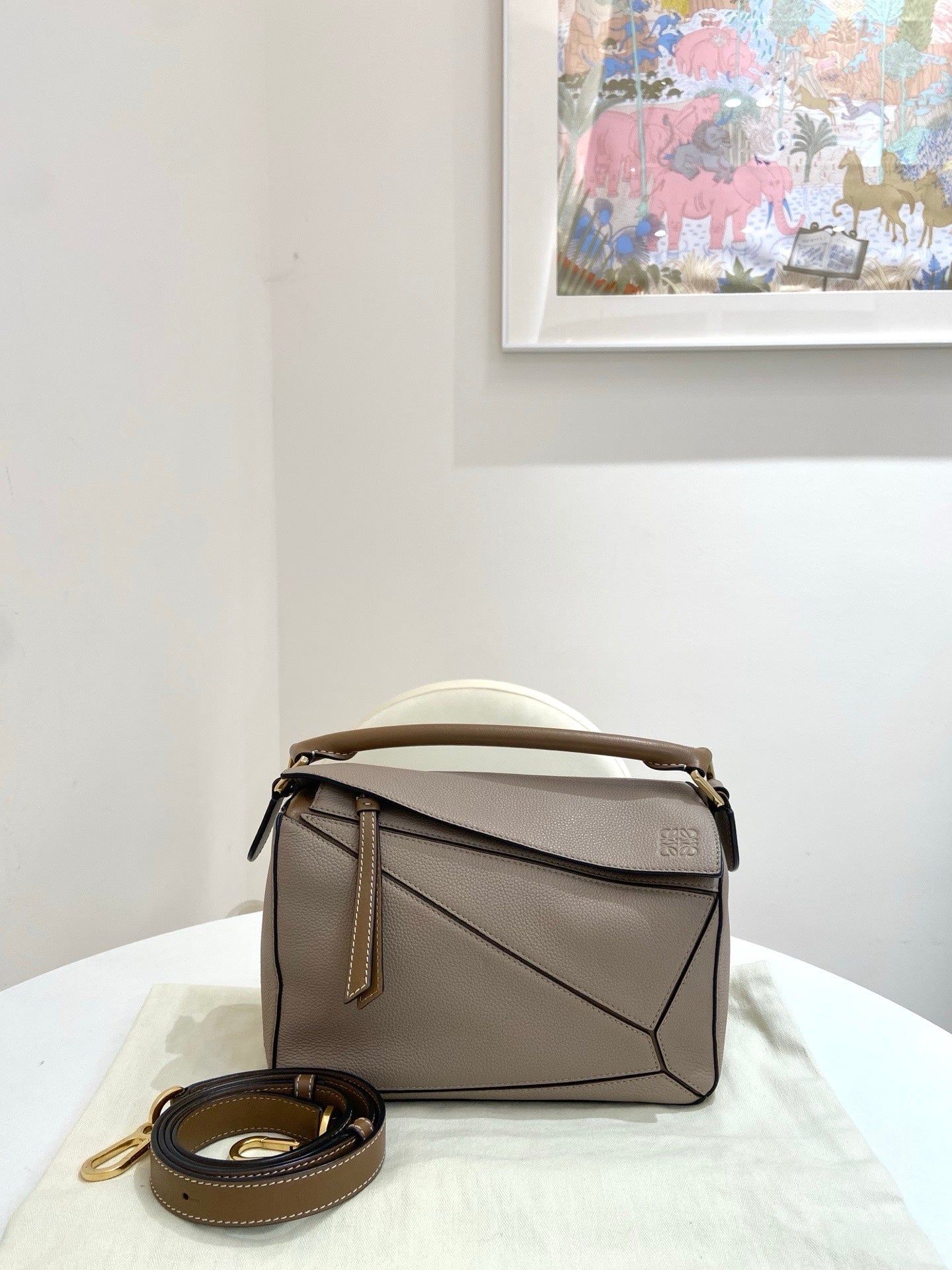 Loewe - Puzzle - Leather - Beige - (small)