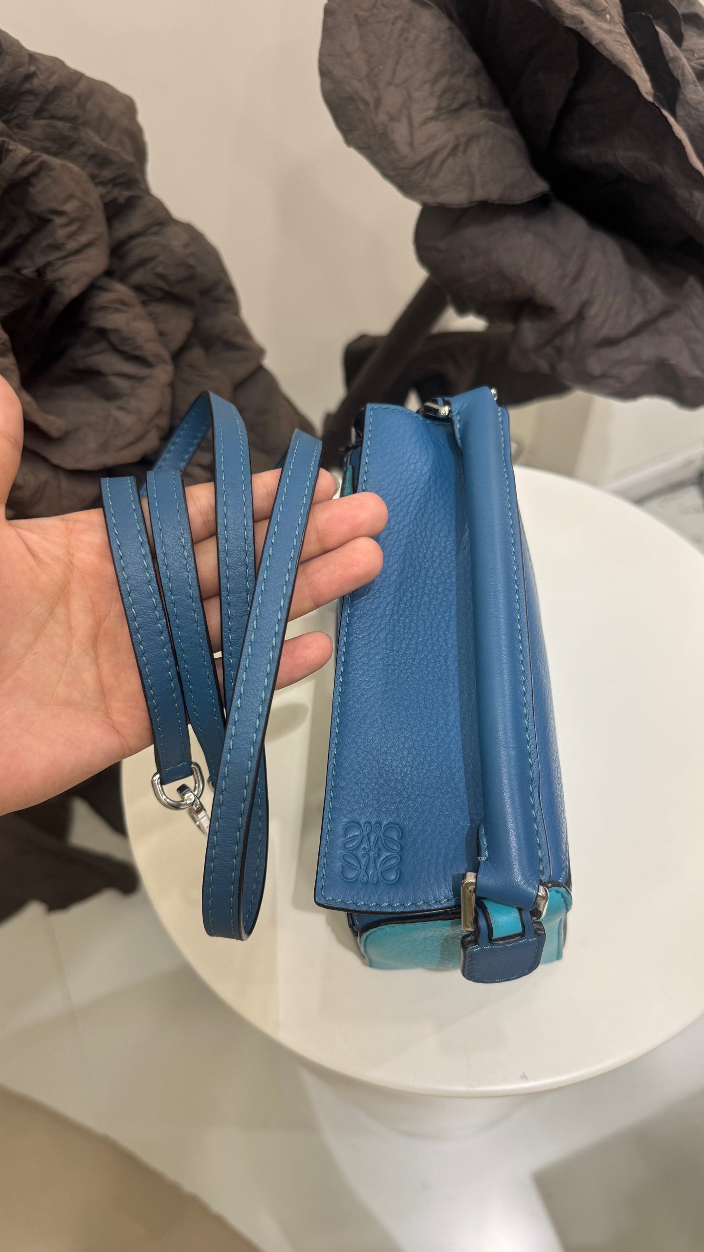 Loewe - Puzzle - Leather - Blue - (mini)