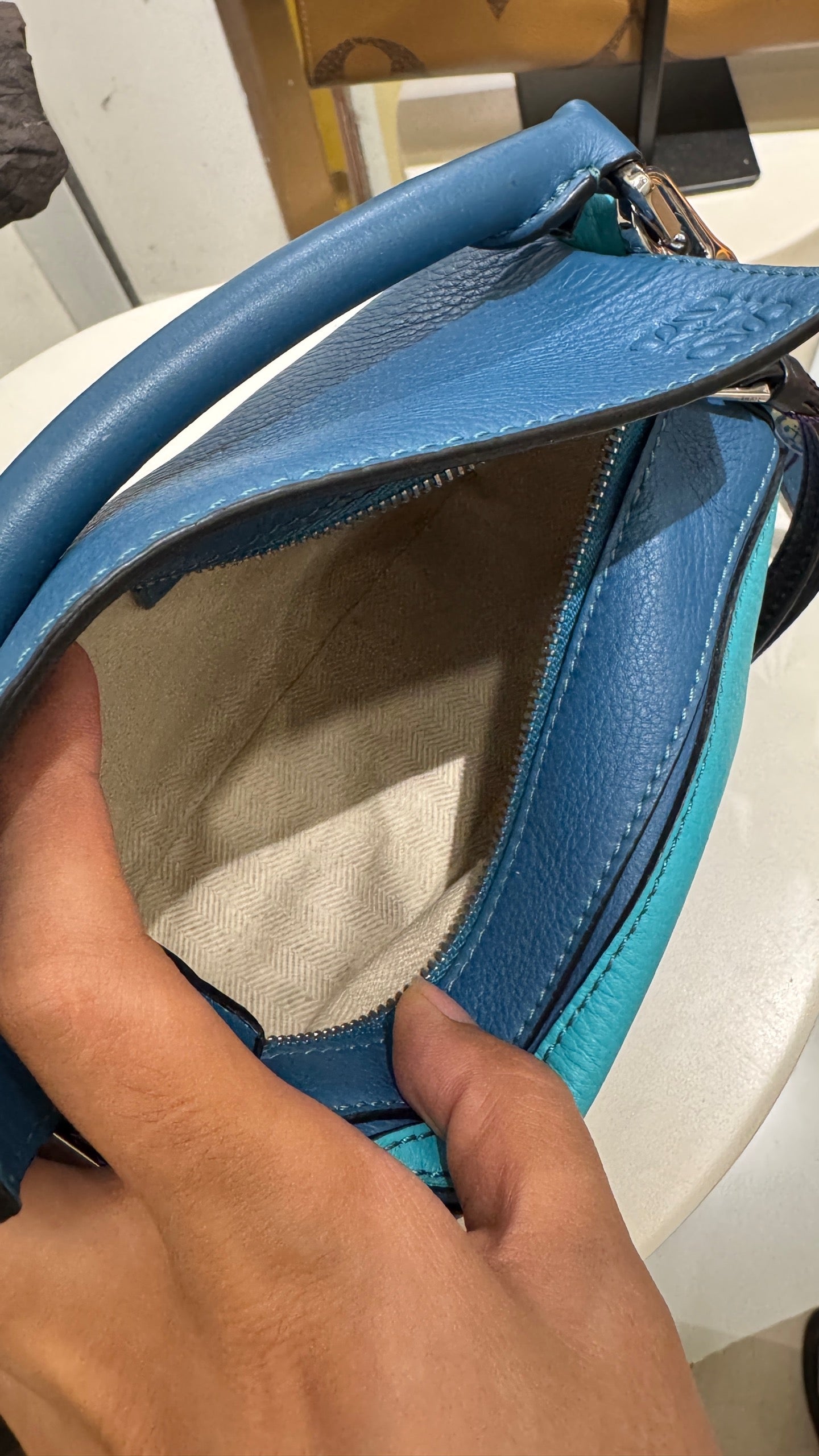 Loewe - Puzzle - Leather - Blue - (mini)
