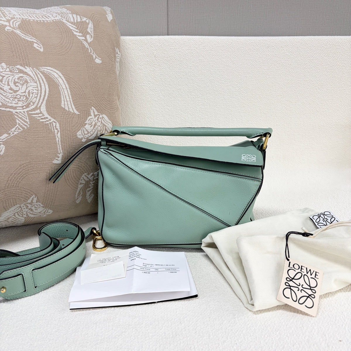 Loewe - Puzzle - Leather - Green - (medium)