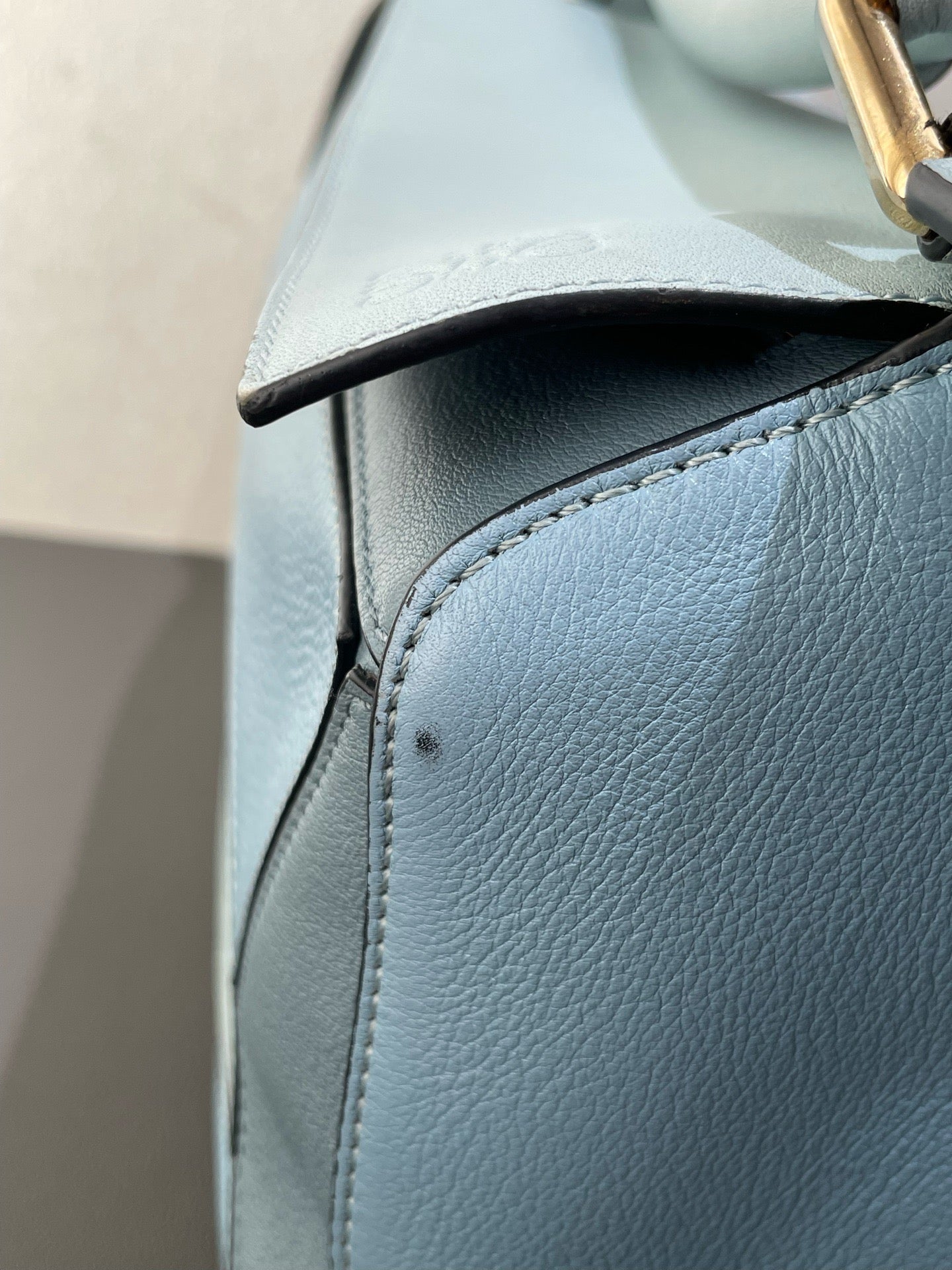 Loewe - Puzzle - Leather - Haze Blue Patchwork - (small)