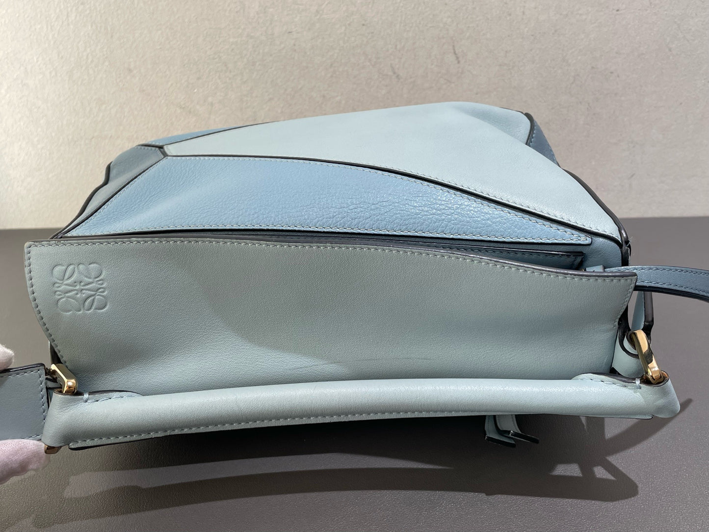Loewe - Puzzle - Leather - Haze Blue Patchwork - (small)