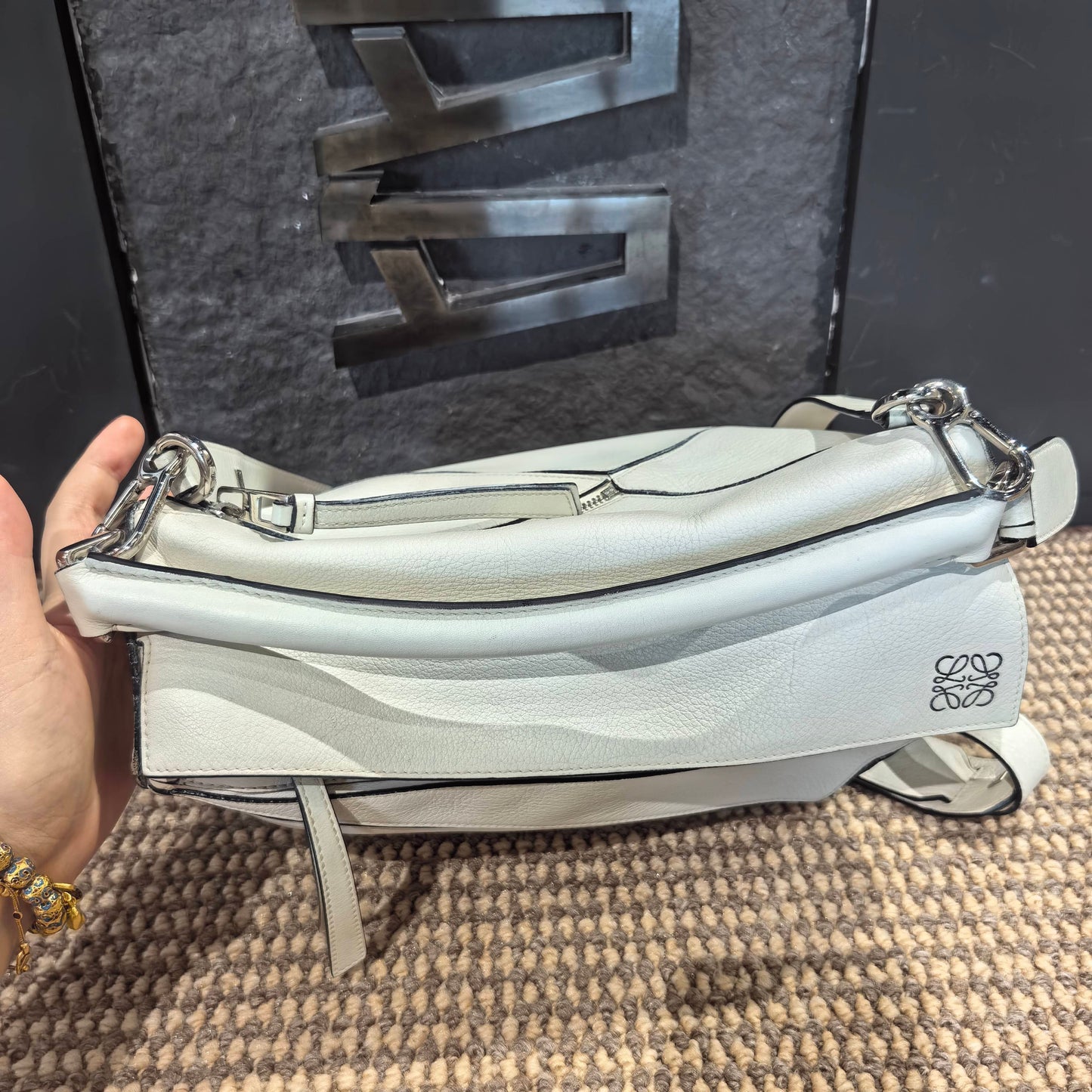 Loewe - Puzzle - Leather - White - (medium)