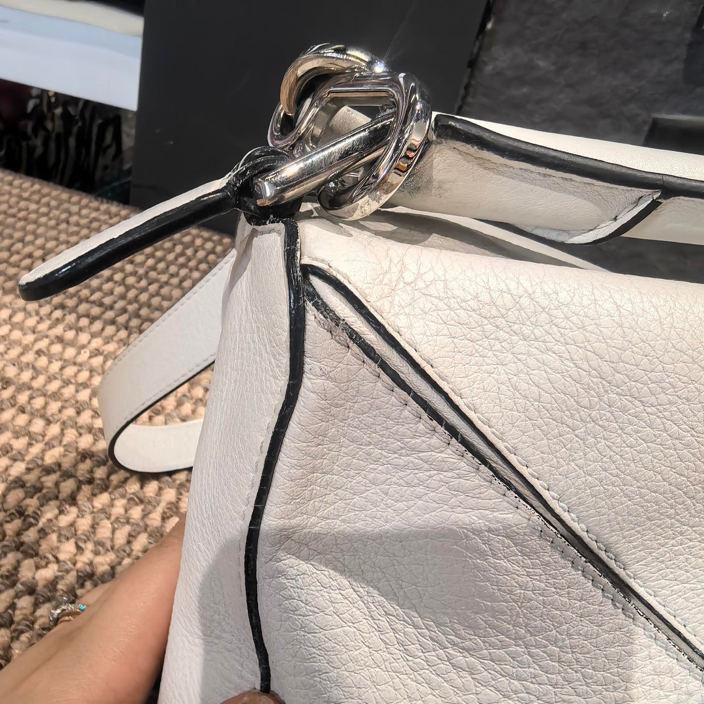 Loewe - Puzzle - Leather - White - (medium)