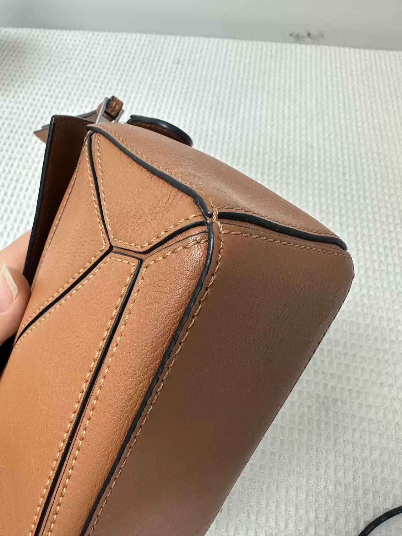 Loewe - Puzzle mini - Grained calfskin leather - Caramel with Silver-Tone Hardware - (mini)