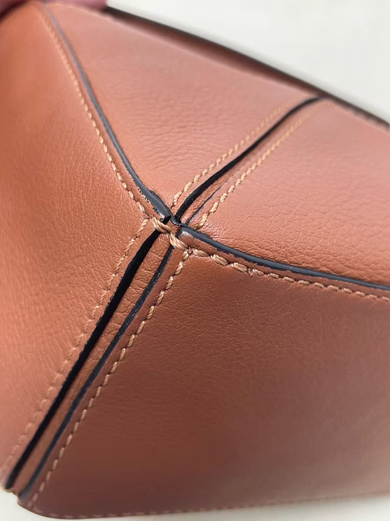 Loewe - Puzzle Mini - Grained calfskin leather - Caramel with Silver-Tone Hardware - (mini)
