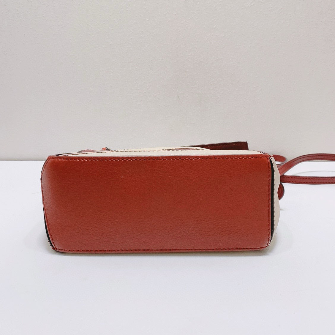 Loewe - Puzzle Mini - Grained calfskin leather - Red and White Multicolour - (mini)
