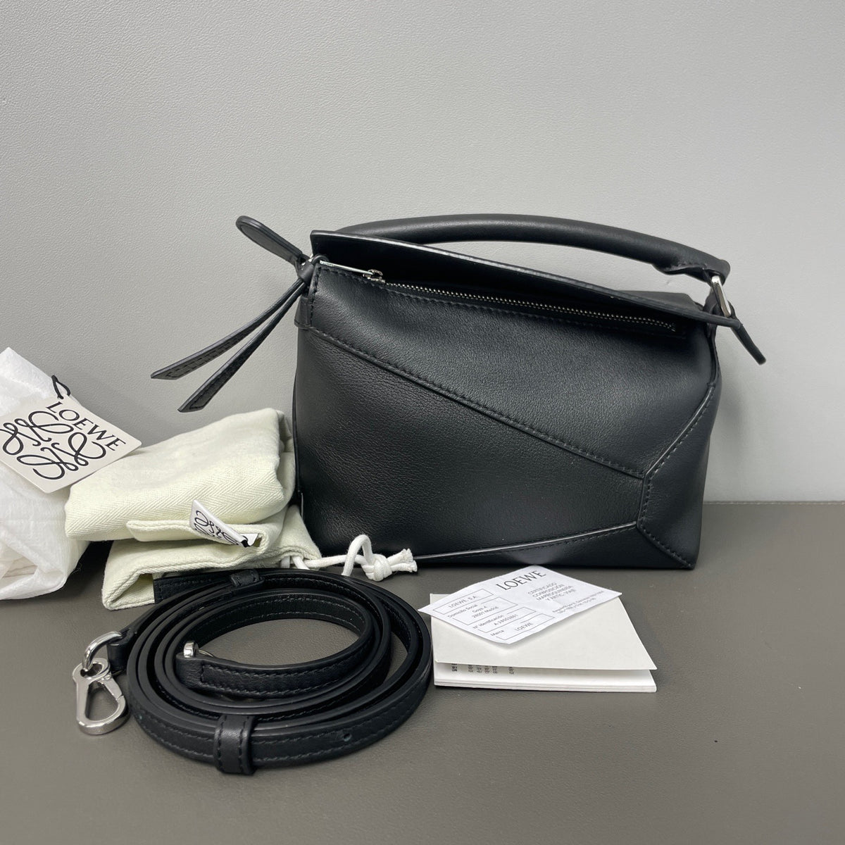 Loewe - Puzzle Mini - Leather - Black - (mini)