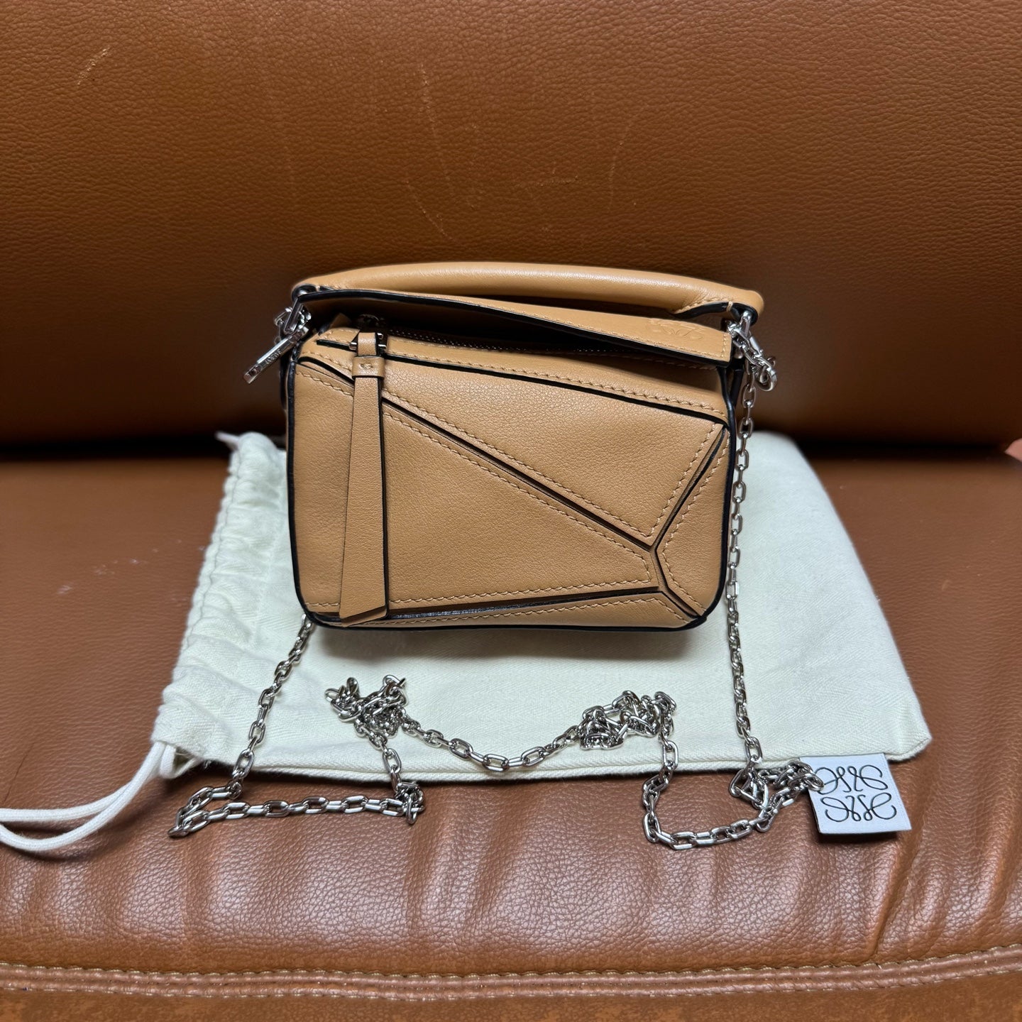 Loewe - Puzzle Nano - Leather - Beige - (mini)