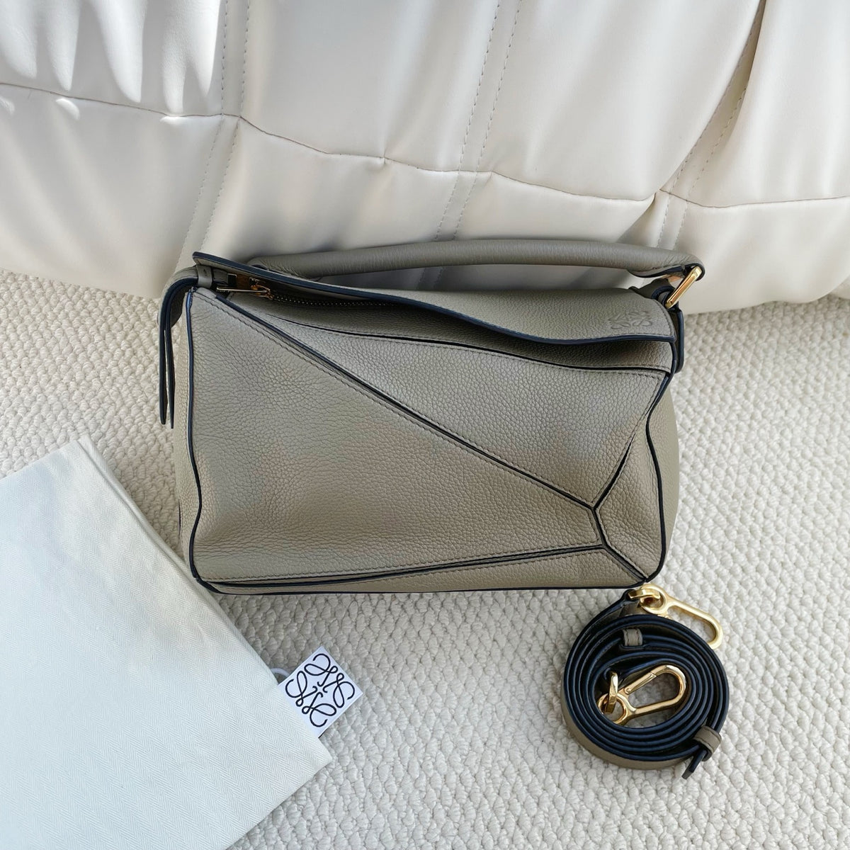 Loewe - Puzzle Small - Leather - Green - (small)