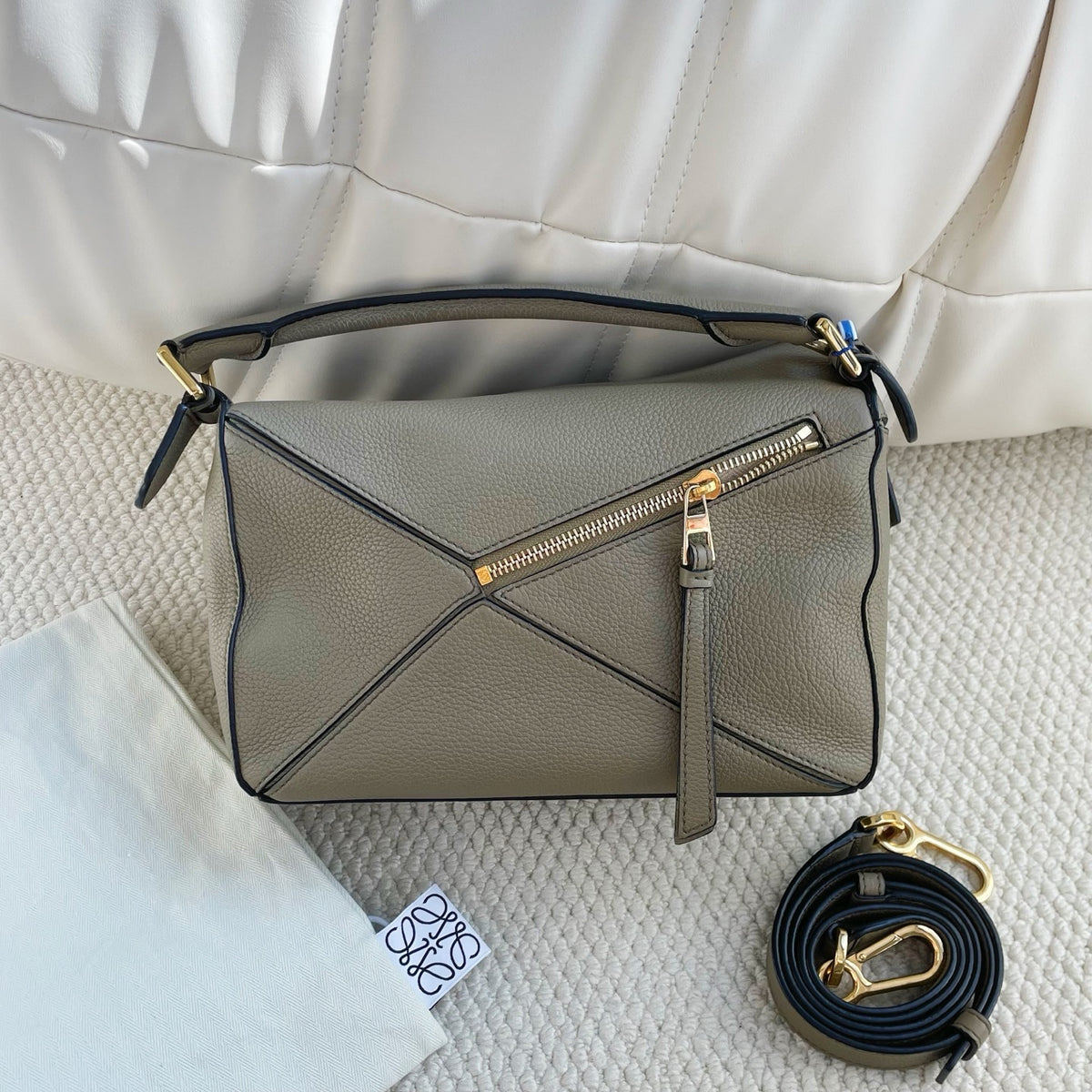 Loewe - Puzzle Small - Leather - Green - (small)