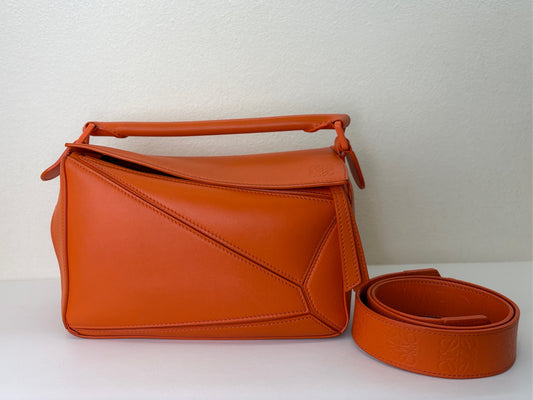 Loewe - Puzzle Small - Leather - Orange - (small)