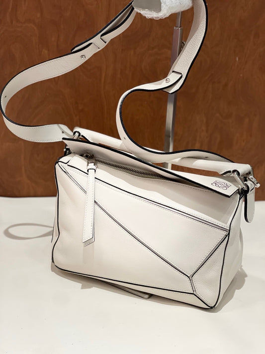 Loewe - Puzzle Small - Leather - White - (small)