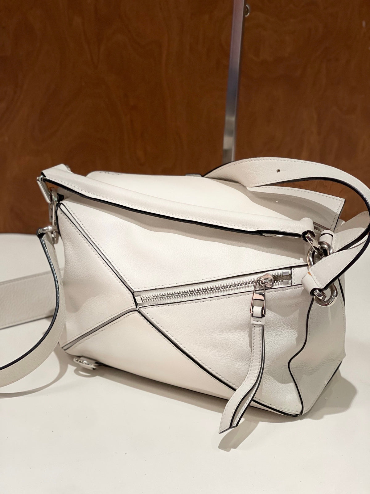 Loewe - Puzzle Small - Leather - White - (small)