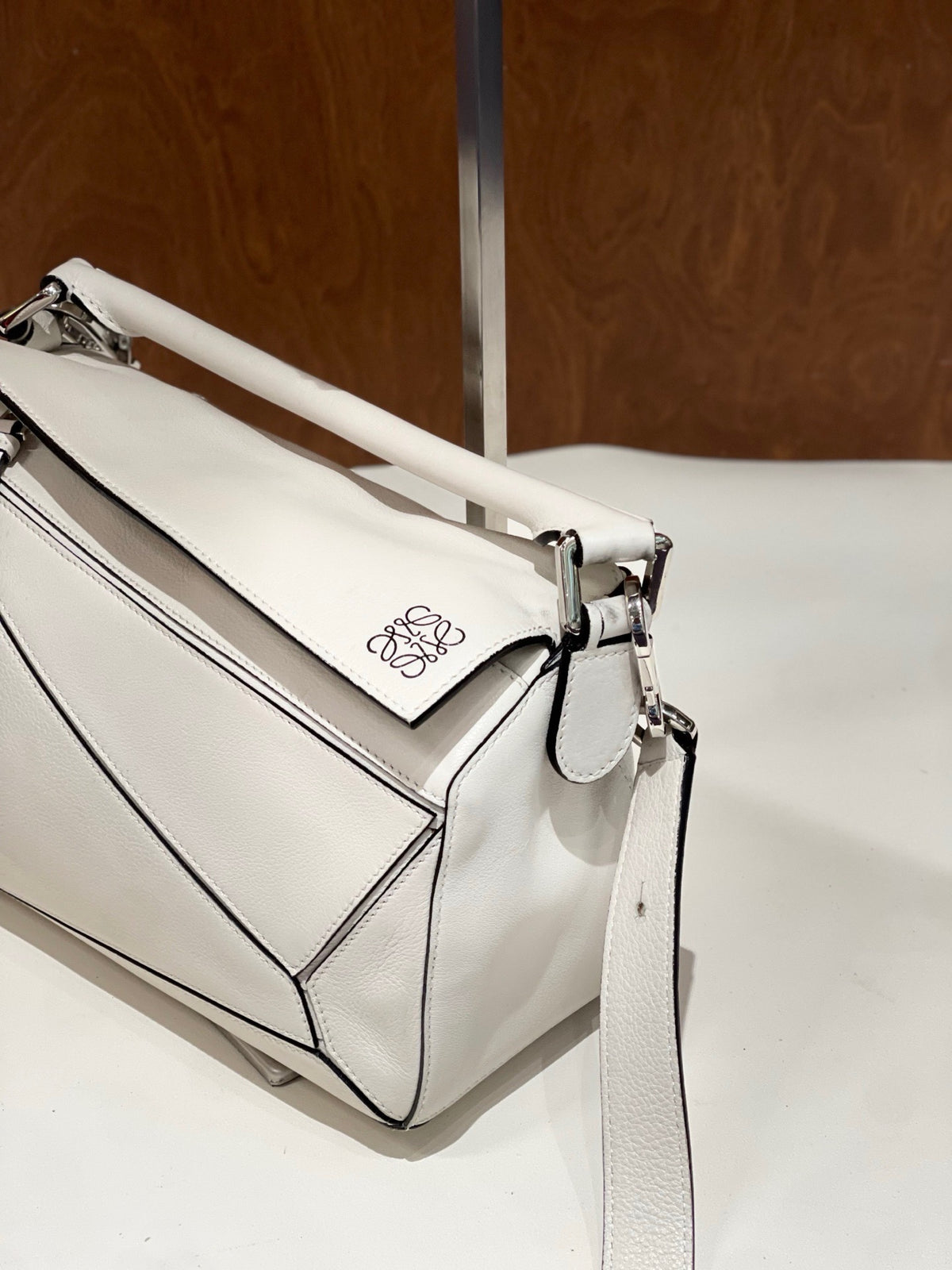 Loewe - Puzzle Small - Leather - White - (small)