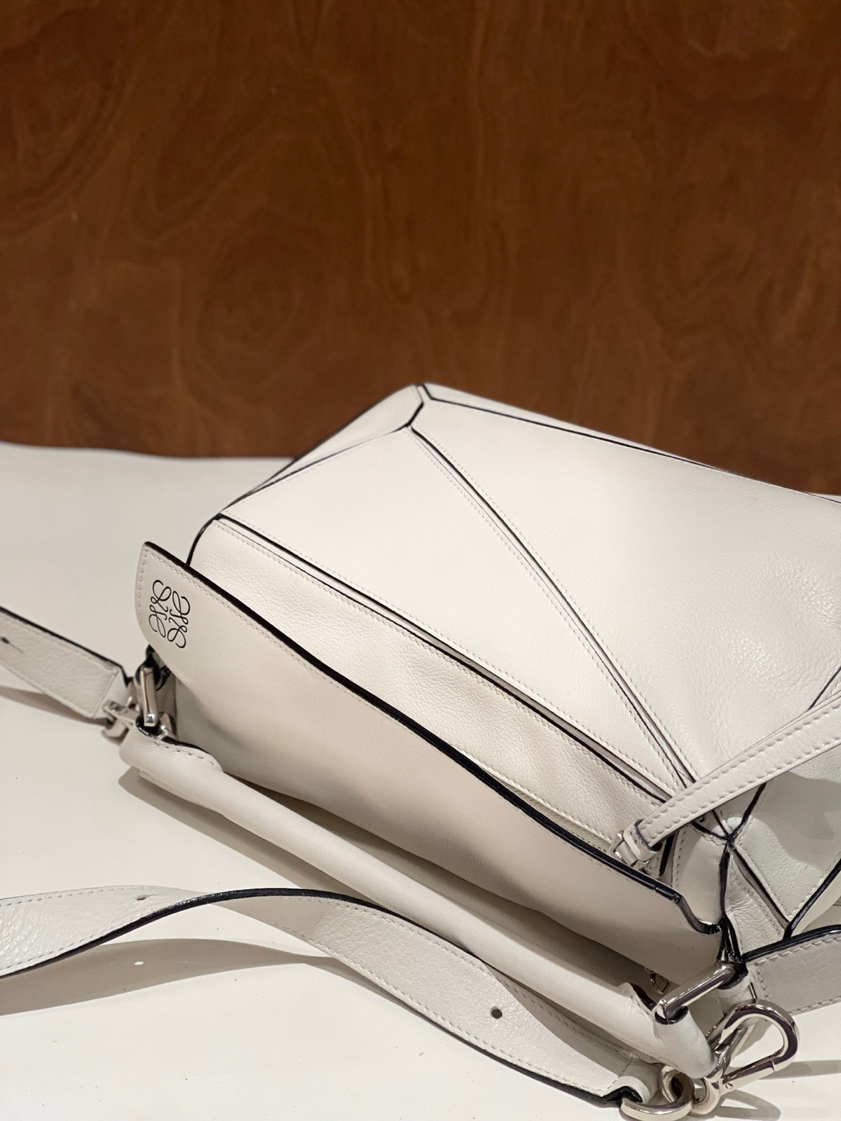 Loewe - Puzzle Small - Leather - White - (small)