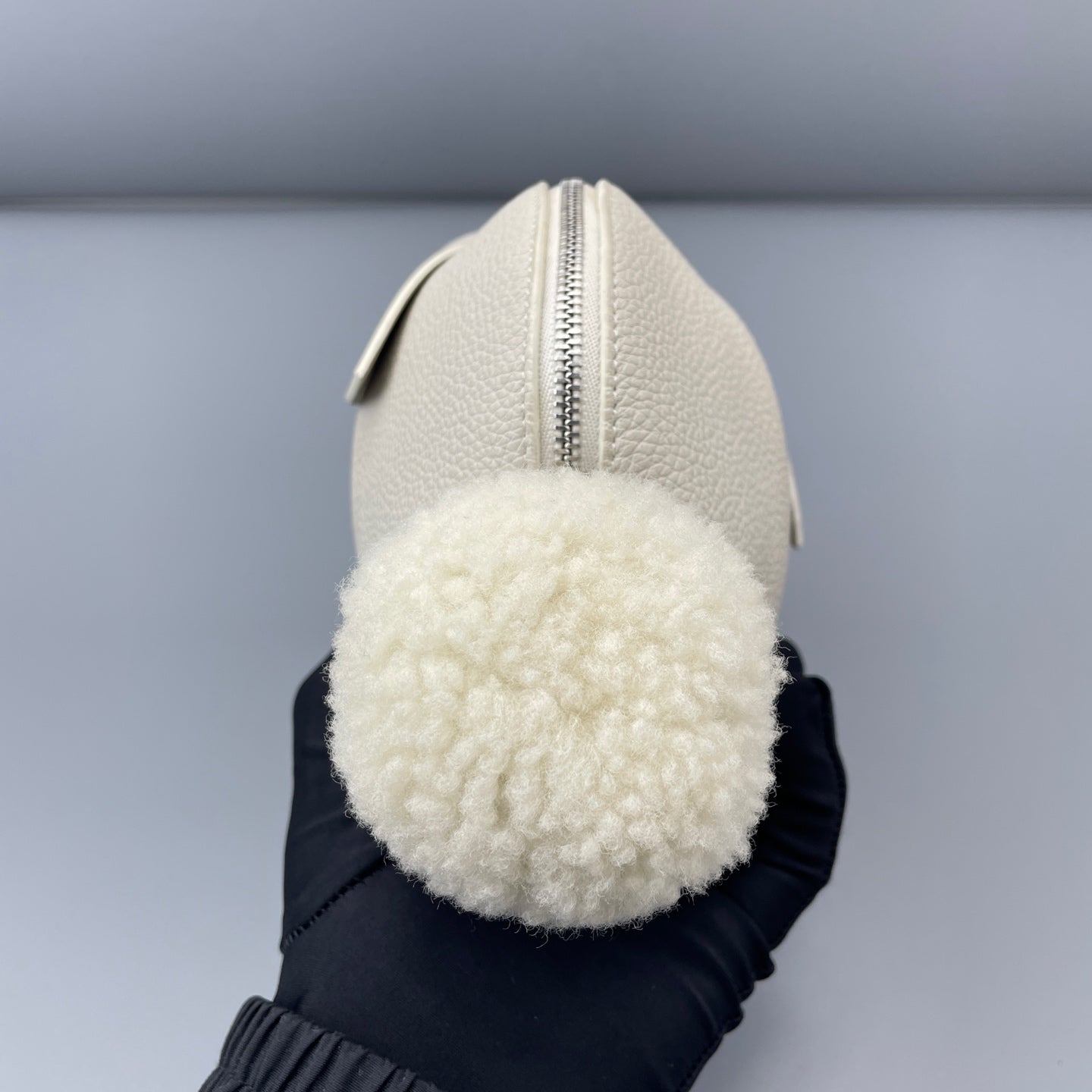 LOEWE - Rabbit Bag - Grained calfskin leather with shearling tail - White - (mini)