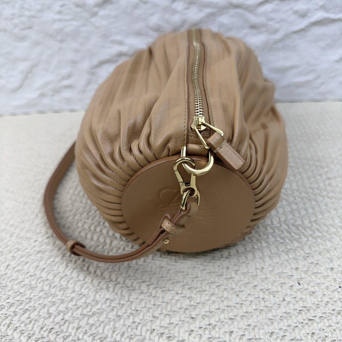 Loewe - Ruched Leather Bag - Leather - Brown - (Other)