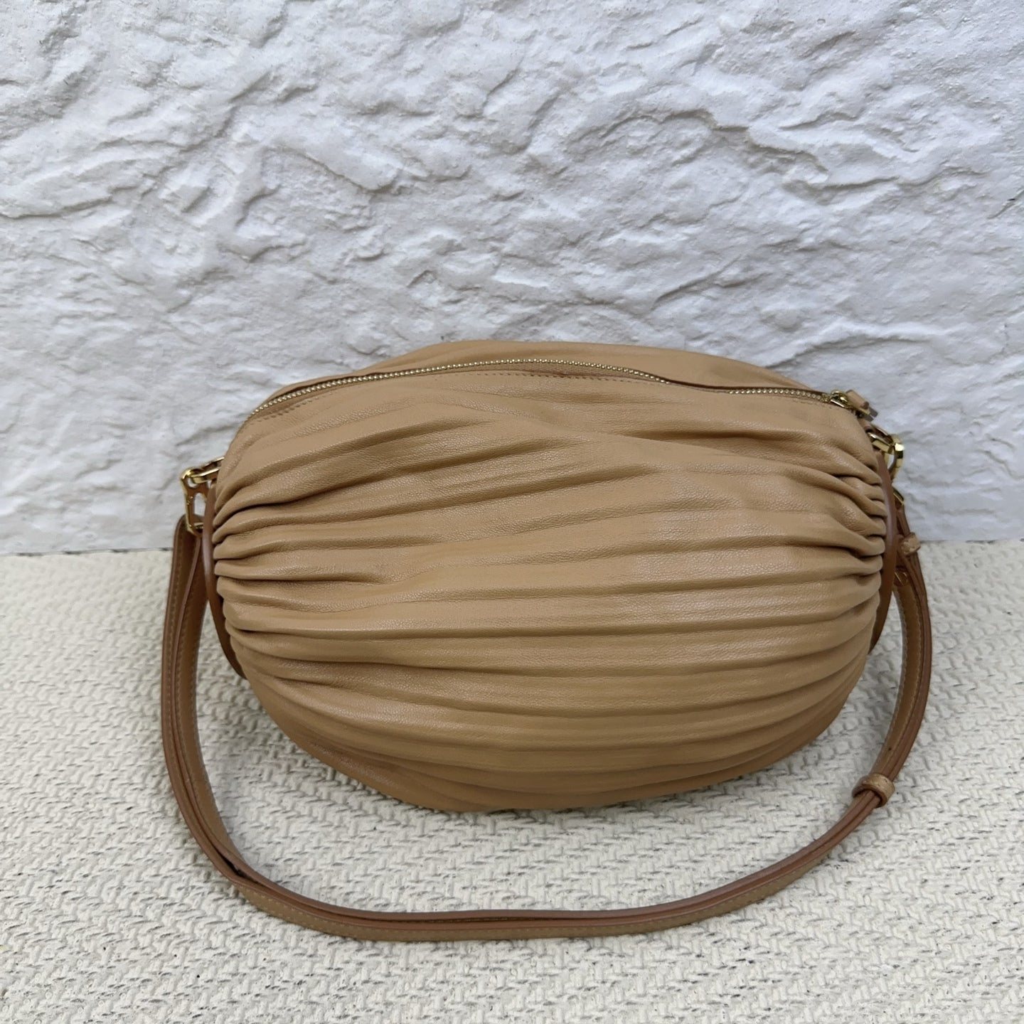 Loewe - Ruched Leather Bag - Leather - Brown - (Other)