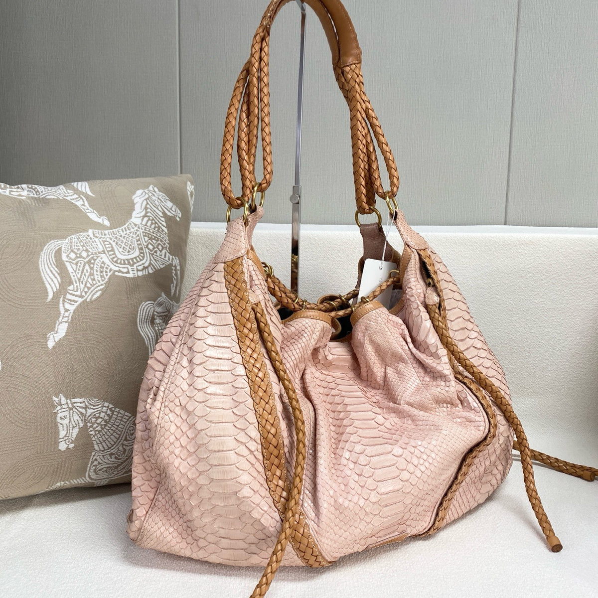 Loewe - Snakeskin Woven Shoulder Bag - Exotic leathers - Python - Multicolour - (Large)