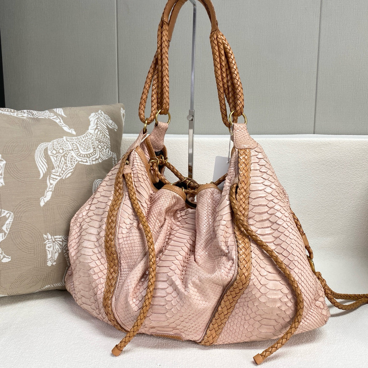 Loewe - Snakeskin Woven Shoulder Bag - Exotic leathers - Python - Multicolour - (Large)