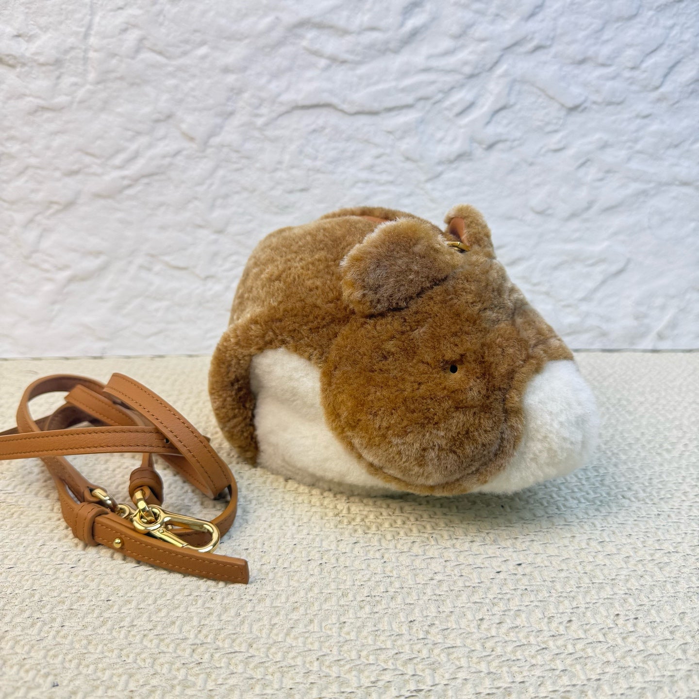 Loewe - Suna x Fujita Hamster Bag - Shearling - Brown - (mini)
