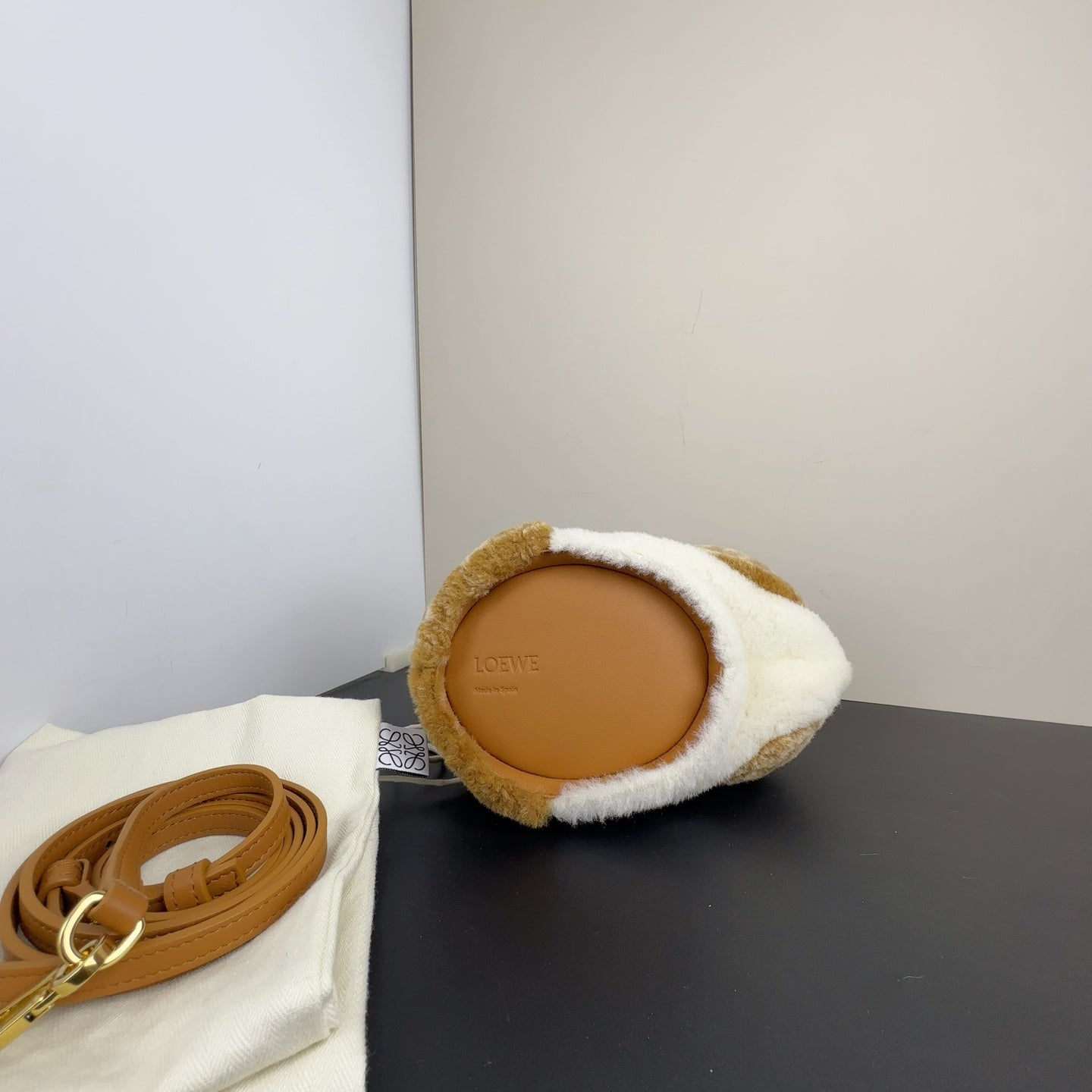 Loewe - Suna x Fujita Hamster Bag - Shearling - Brown - (mini)