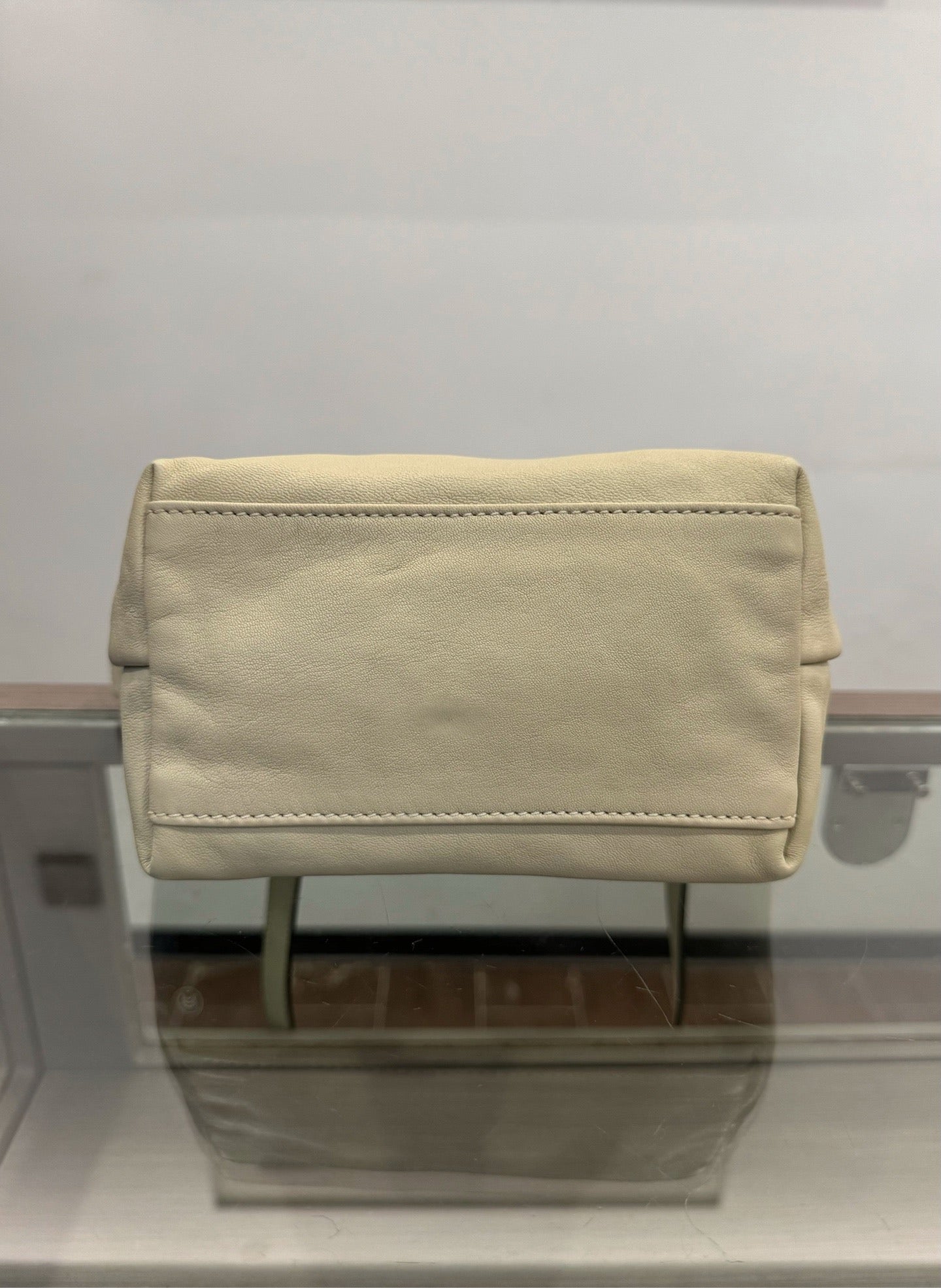 Longchamp - Le Pliage Cuir - Leather - Ivory - (mini)
