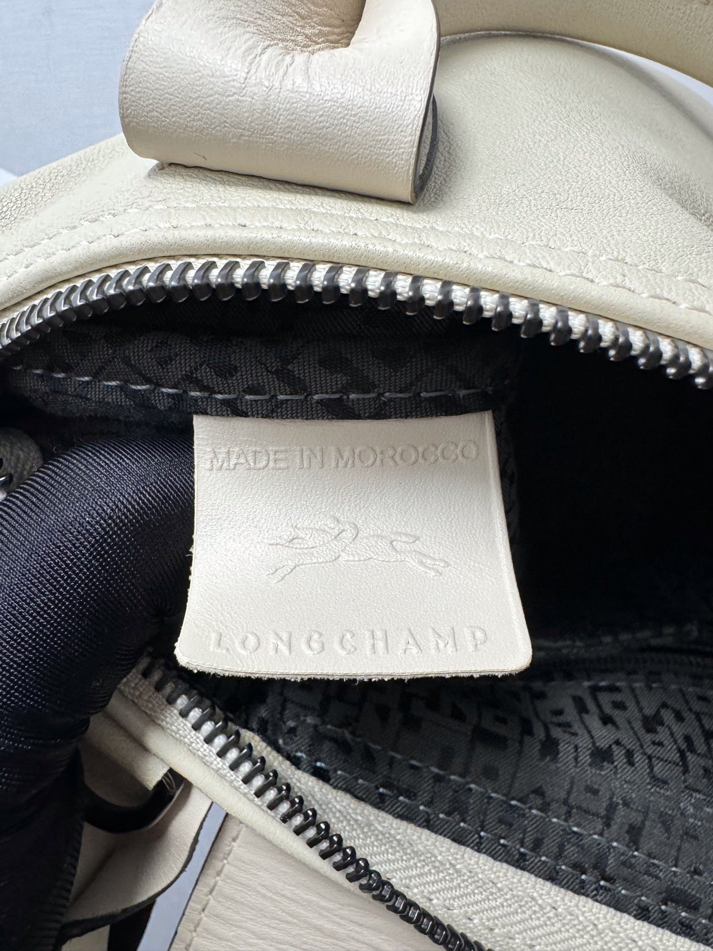 Longchamp - Le Pliage Cuir - Leather - Ivory - (mini)