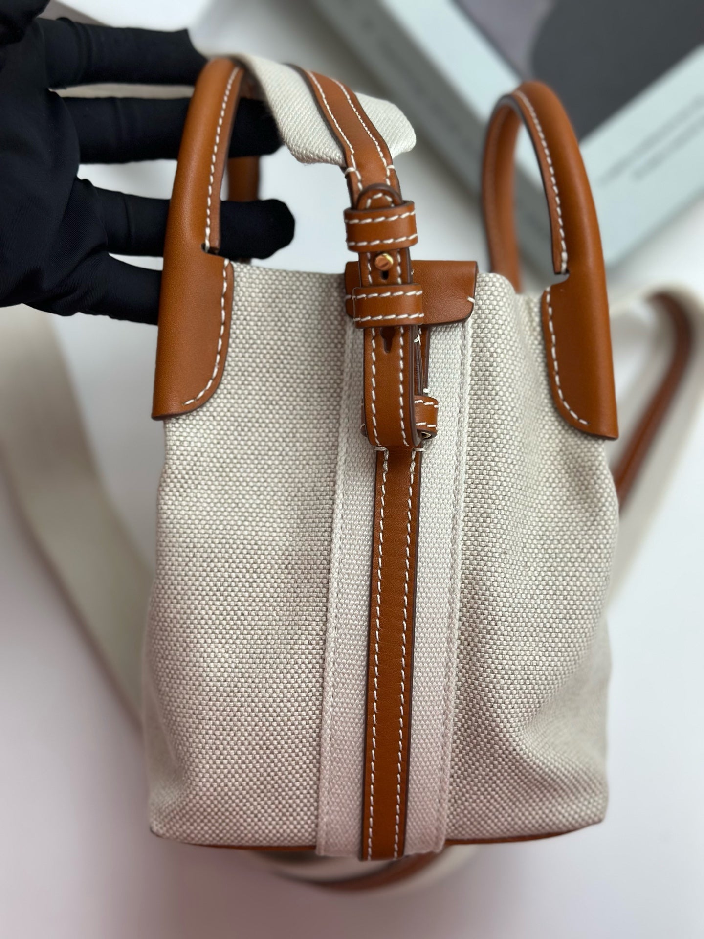 Loro Piana - Bale Bucket Bag - Cloth - Beige - (mini)